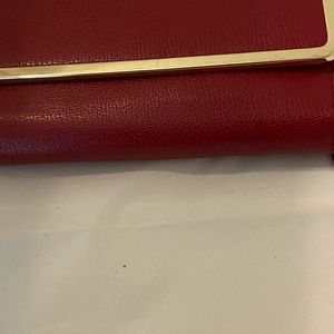 Red leather wallet